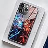 Anime Phone Case for iPhone 17, Manga Design Tempered Glass Back with Soft Silicone Bumper, Shockproof Glossy Cover - Image 5