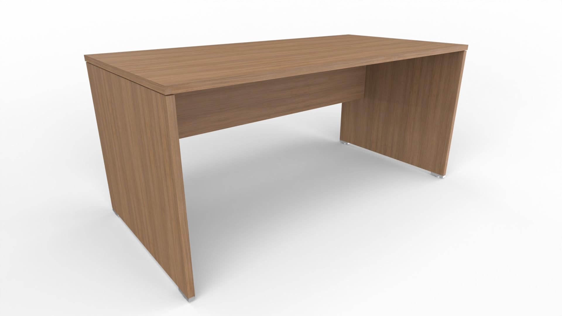 FBasic Escritorio operativo de oficina de madera - Nuez - 180 x 80 x 74 cm