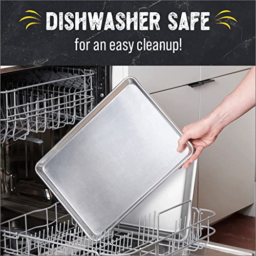 Checkered Chef Baking Sheets For Oven - Half Sheet And Quarter Sheet Pan Set - Non-Stick, Easy Clean Cookie Sheets, Stainless Steel Bakeware #TOP5