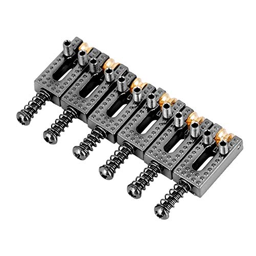 Saddle For Electric Guitar, 6 Roller Bridge Saddles For Fender Strat Tele Electric Guitar 4 Colors(Black) Electric Guitar Accessories #TOP1