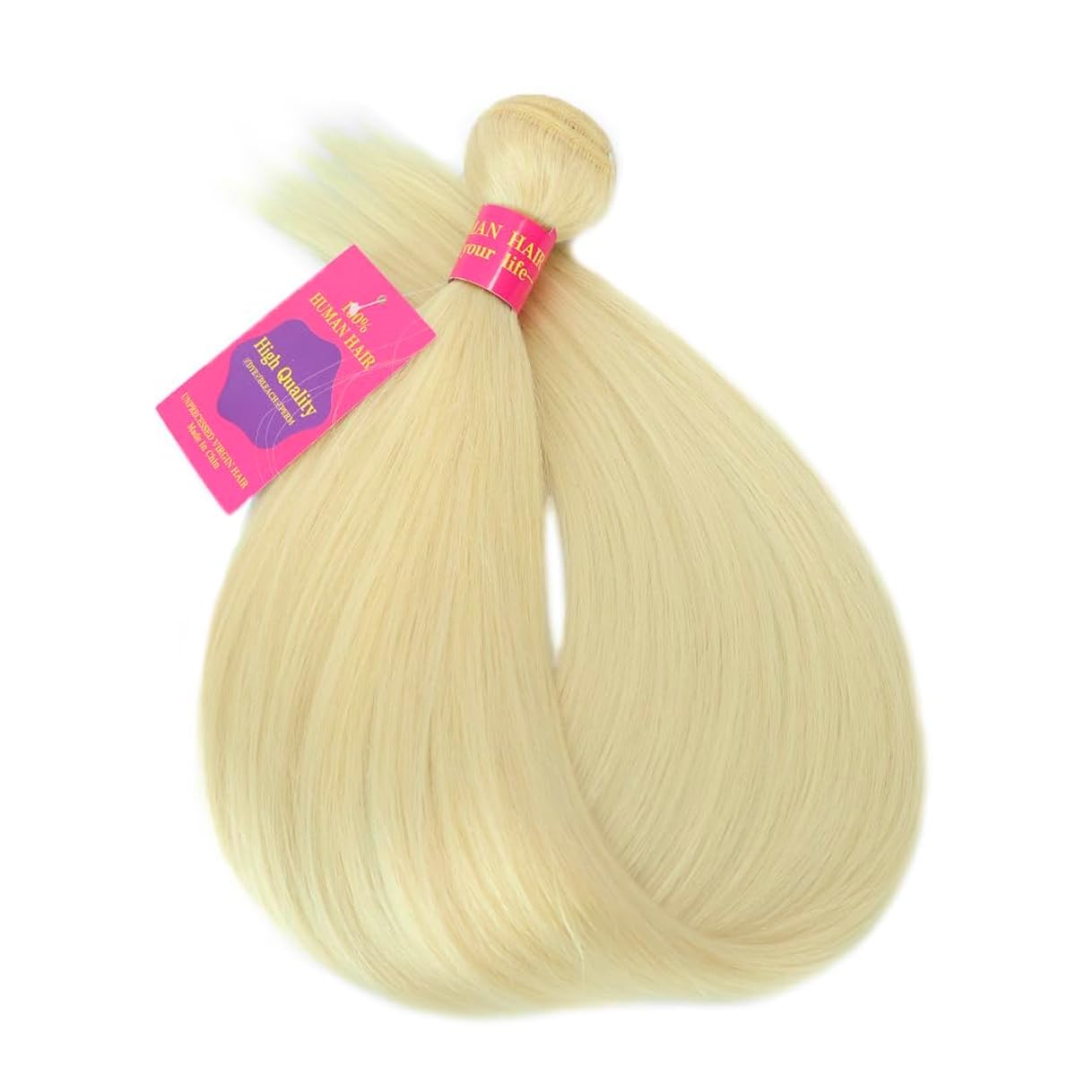 Amazon.com : 613 Blonde Human Hair Bundles 24 Inch Straight  display picture 1
