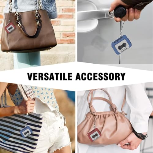 Image of Cassette Player | Retro Cassette Style Audio Recorder Device with Keychain Ring, 15 Second Message Recording Gadget, Cassette Design Body (Blue /Brown)