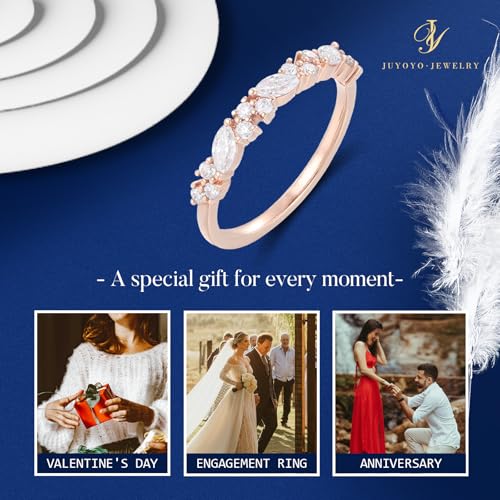 Engagement Rings for Women, 925 Sterling Silver Rings Moissanite Wedding Bands for Women, Promise Rings Gift Packed for Her Size 3-104