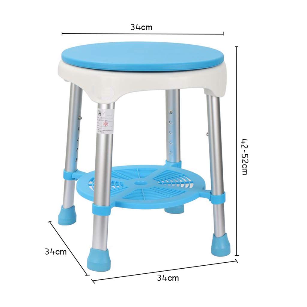 Banco de Ducha Silla de baño para Personas Mayores, Asientos de Ducha con bañera para discapacitados para Adultos con Estante, Superficie de Taburete 360 ​​& deg; Giratorio