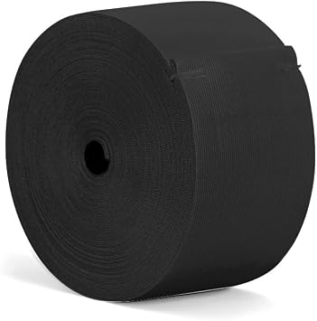 Fararti Kintted Elastic for Sewing Projects-Durable, Skin-Friendly & Flexible Elastic for All Your Sewing Straps & Crafts-Stretch Elastic Ideal for Home Decoration, Hair Bands & More- 4" 27YDS- Black