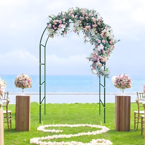 Arche de mariage de jardin pour rosiers grimpants, treillis pergola en métal pour vignes, décoration de fête, hauteur réglable de 80 cm à 300 cm, couleur...