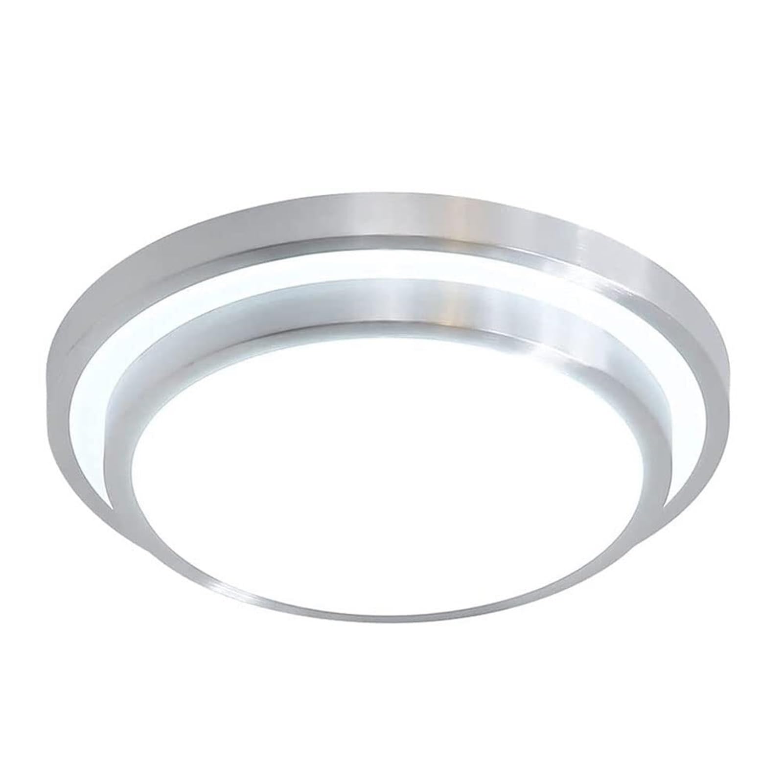 KHUKHU Double Round LED Ceiling Light,Three-Color Light-Changing Embedded Ceiling Lamp,24W 2000LM Metal Acrylic Flush Mount Light Fixtures,Used for Garage Hallway Utility Room(Tricolor,13.3in)