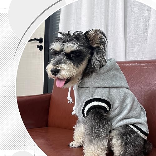 FUAMEY Winter Dog Fleece Sweaters: Warm Pet Sweatshirts with Pocket, Soft Christmas Outfit Puppy Vest - Grey XXS - Thumbnail 5