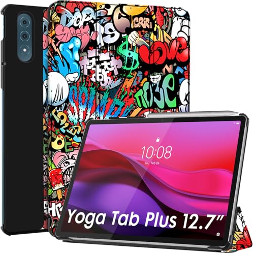 Image of Robustrion Cover Case for Lenovo Yoga Tab Plus 12.7 inch Cover, Trifold Cover Case for Lenovo Yoga Tab Plus Cover 12.7 inch [Auto Sleep Wake Support] - Hippy