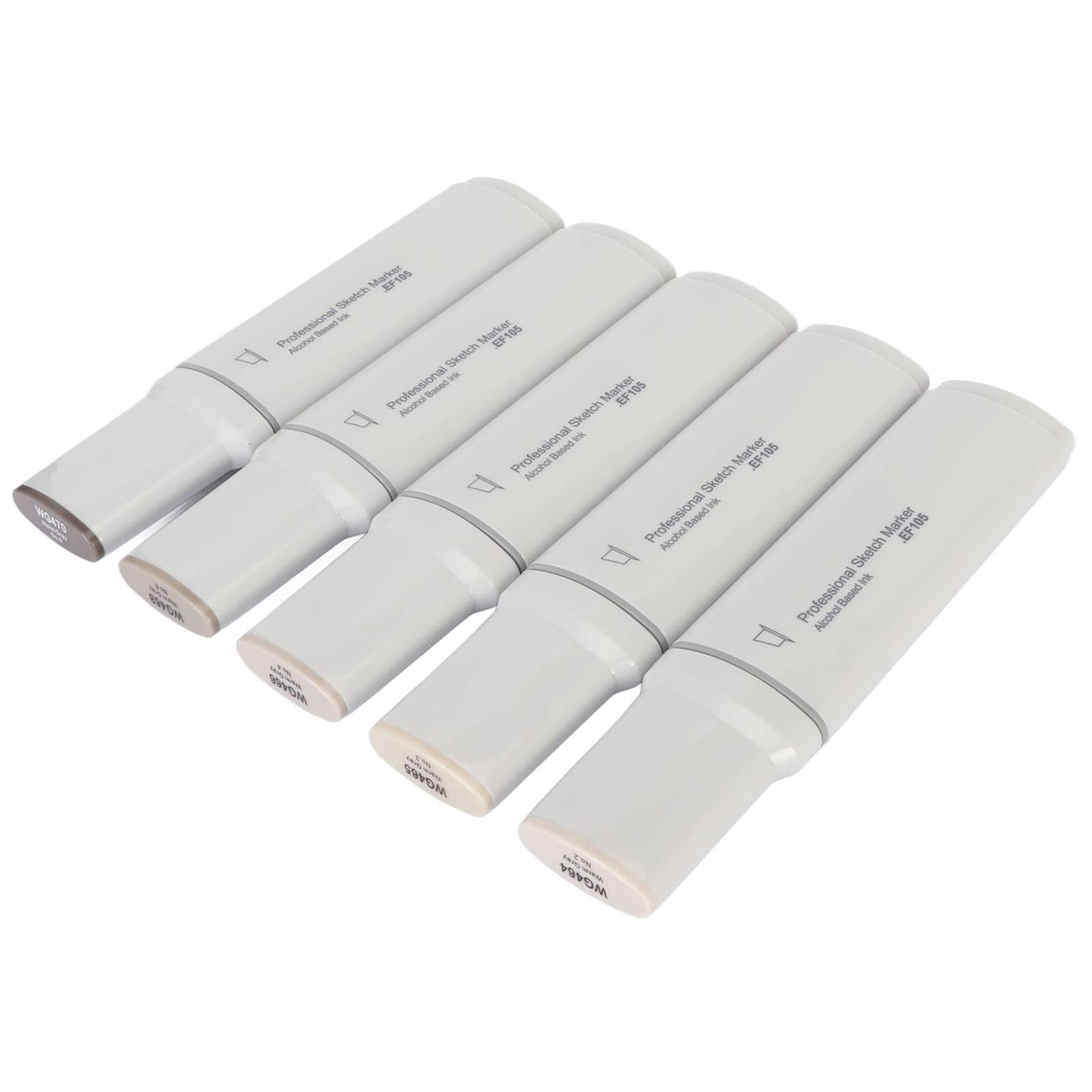 Acouto 5PCS Paint Jumbo Markers, Large Wide Head Even Fluent Ink Absorption Jumbo Art Markers Liquid Chalk Pens for Chalkboard, Window, Glass, Mirror, Stone Blackboard (Warm Gray Color)