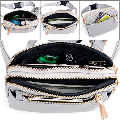UTO Fanny Pack for Women Crossbody Trendy Fashion Belt Purse Chest Waist Hip Bumbag for Outdoor Shopping Travel Hiking - Image 4