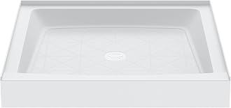 PROFLO PFSB3434 Morenci 34" x 34" Square Shower Base with Single Threshold and Center Drain - White