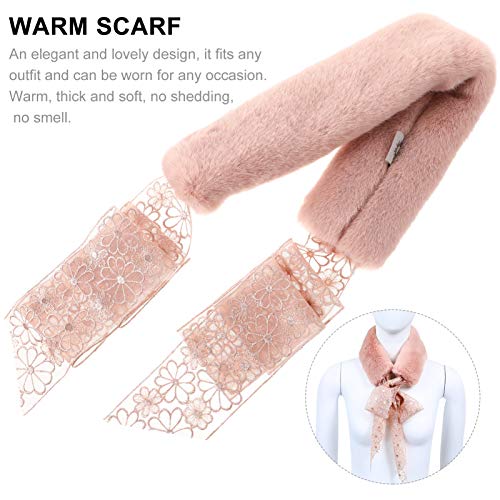 KESYOO Lenço de Renda Escovado Cachecol de Lã Pescoço Mais Quente Lenço de Inverno Quente Lenço Maci