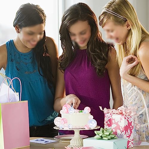 image for Rsstarxi 24 PCS Ball Cake Toppers - Mini Balloon, DIY Cake Inserts & P