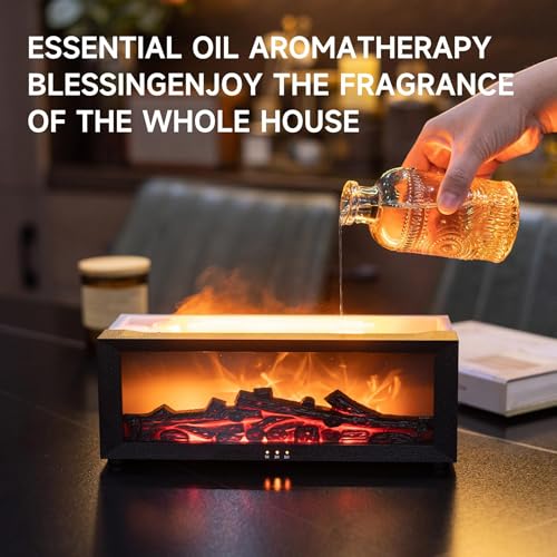 Difusor aromático eléctrico con llama 3D y humidificador miniatura 5
