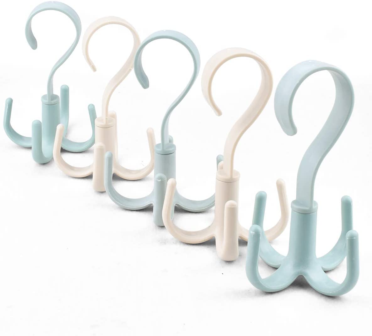 360 Degree Rotating Multifunctional Hook for Belt Hanger Scarf Tie Rack Holder Hook for Closet Organizer rotatable Hook for Home Wardrobe(5pcs)
