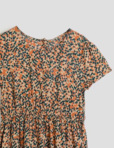 Image of Amazon Brand - Symbol Girls Fit and Flare Printed Rayon Dress | Age 6-14 Years