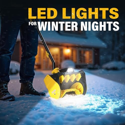 ZEGJAW Cordless Snow Shovel, 20V 12-Inch Cordless Snow Blower with LED Light & Directional Plate for Driveway, Side Walk (4.0Ah Battery and Charger Included) - 3