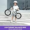 Bueuwe 16 Inch Balance Bike for Big Kids Aged 4 5 6 7 8 and 9 Years Old Boys Girls,Large No Pedal Training Bicycle, Adjustable Seat, Pneumatic Tires, Quick Assembly