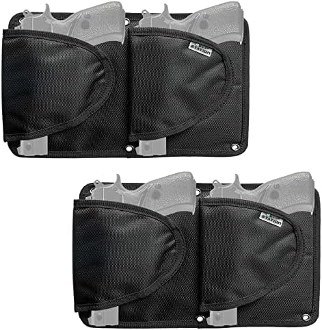 Pistol Holder Magazine Pouch for Gun Safe Organizer ,Reinforced Pistol Holster Magazine Holders Combination for Gun Cabinet Gun Safe Accessories Storage (Double Pistol Holder 2 Pack)