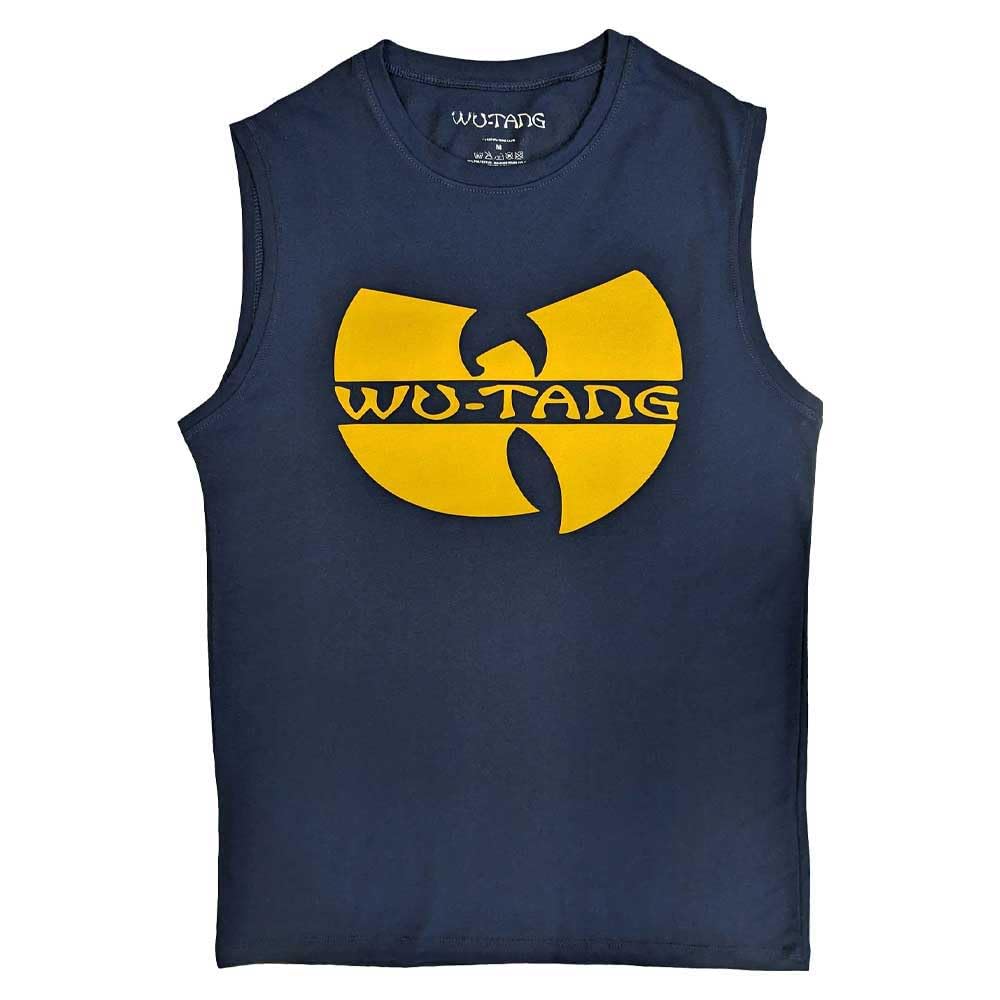 Wu-Tang Clan Tank Top Muscle T Shirt Logo Nowy oficjalny Unisex Demin niebieski