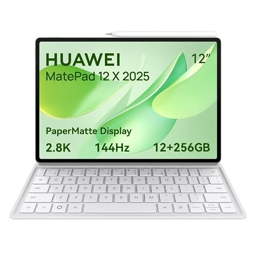 تابلت هواوي ميت باد 12X 2025، 12 بوصة 2.8K وبيبر مات، 144 هرتز، 12+256 جيجا، بطارية 10100 مللي أمبير في الساعة، 66 وات وواي فاي 7، WPS اوفيس، 6 مكبرات صوت، كيبورد مع قلم ام برو مجانًا، أخضر