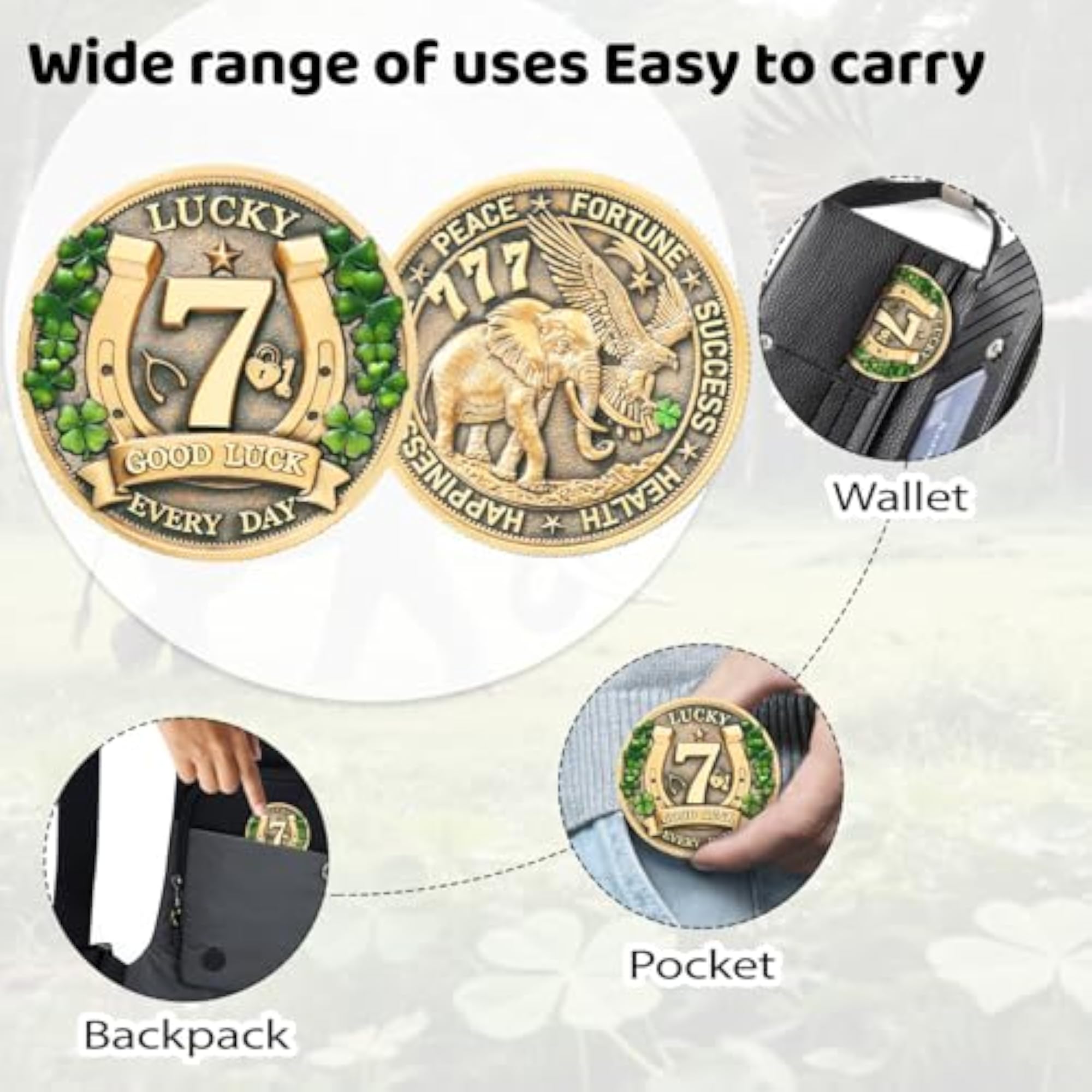 Lucky Coin Amulet for Protection and Good Luck