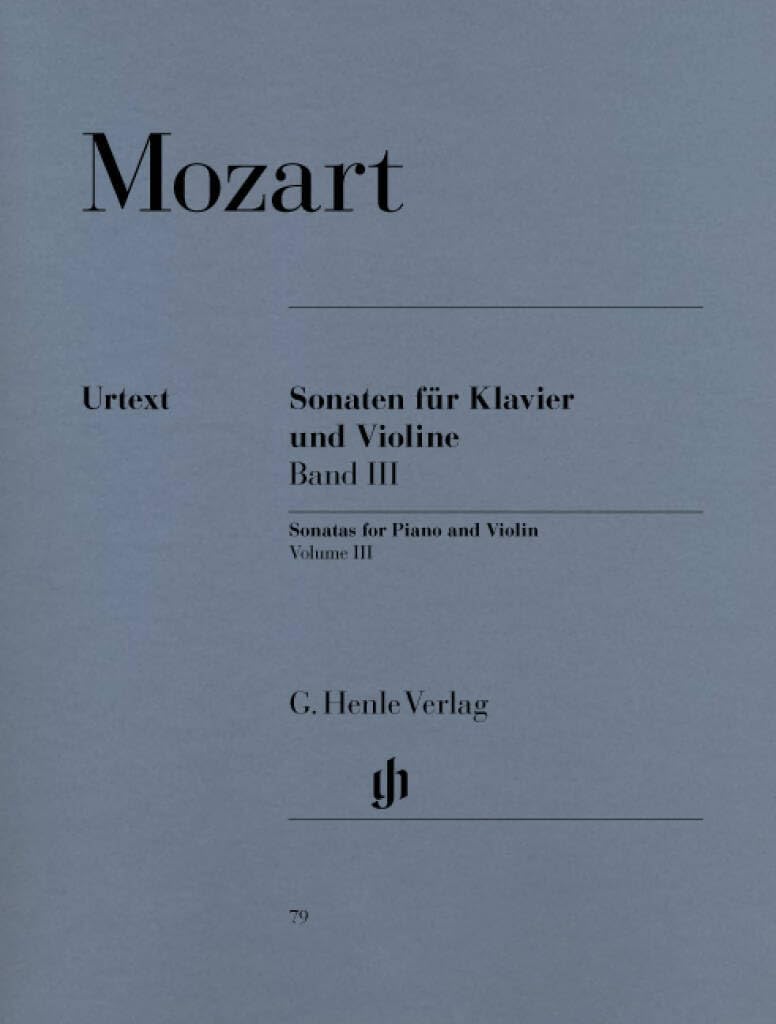 Sonatas for Piano and Violin Vol. 3 piano and violin (advanced) Mozart G. Henle