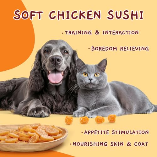 Image of Jungle Calling Soft Chicken & Cod Sushi Cat & Dog Treats, 10.6 oz