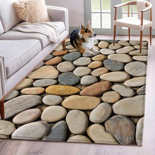 2.7'x5' Cobblestone Washable Hallway Rug
