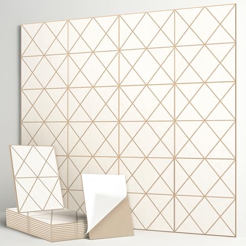 12-Pack Acoustic Panels, 16"x12"x0.4" Large Acoustic Wall Panels, Self-Adhesive Sound