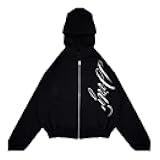 Vhitler Goth Harajuku Sweatshirts Oversized Emo Alt 2000s Graphic Y2k Grunge Zip Up Hoodie Streetwear Gothic Jacket