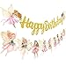 Fairy Birthday Party Banner Flower Fairy Banners Fairies Party Banners Fairy Birthday Party Decorations for Fairy Tale Theme Baby Shower Supplies