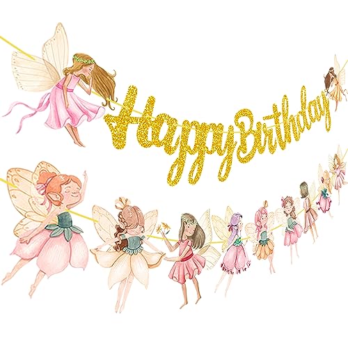Fairy Banners - Birthday Party Decorations for Fairy Tale Theme Baby Showers
