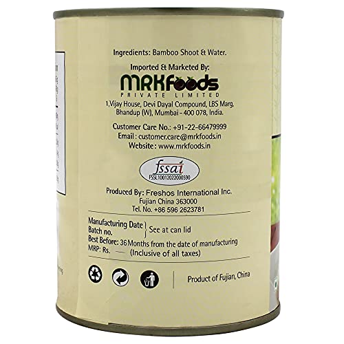 Image of Freshos Bamboo Shoot Halves in Water, 565 g, White & Yellow (Pack of 3)
