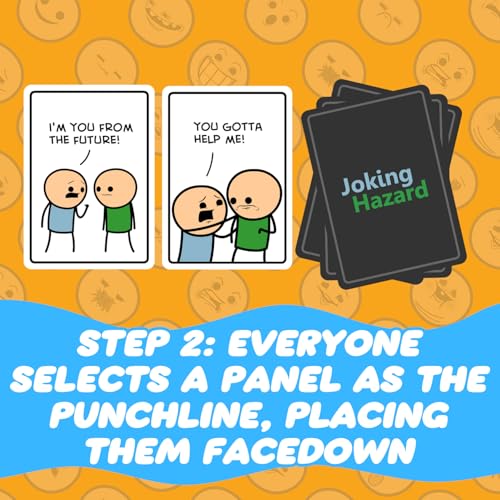 Image of Joking Hazard by Cyanide & Happiness - 360+ Funny & Inappropriate Comic Cards, Hilarious Party Games | Includes Add-Your-Own-Words Cards | Main Card Game