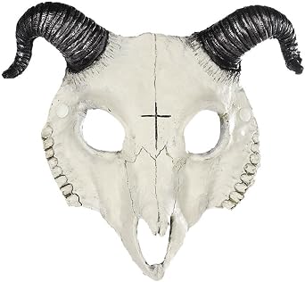 1Pcs Halloween Sheep Skull Mask 3D Goat Skull Mask Animal Sheep Mask for Halloween Party Cosplay Masquerade Costume Prop