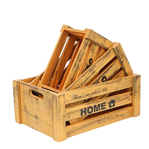 MJKQ9 カラーボックス ヴィンテージ風 小物入れ シンプル 木箱 インナーボックス 木製ボックス 桐製 おしゃれなアンティーク調 スタイル17 23*17*11cm 収納ボックス 収納ケース 整理整頓 ホワイト ブラウン グレー 天然木 完成品 収納ボ