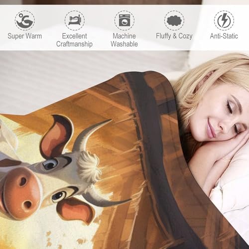 Couverture vache douce finis les frissons sur votre canape