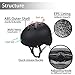 Skateboard/Skate Protection Pads Set with Helmet-SymbolLife Helmet with 6pcs Elbow Knee Wrist Pads for Kids Youths BMX/Cycling/Rollerblading for Head M (20.5-22.4 inch) Black