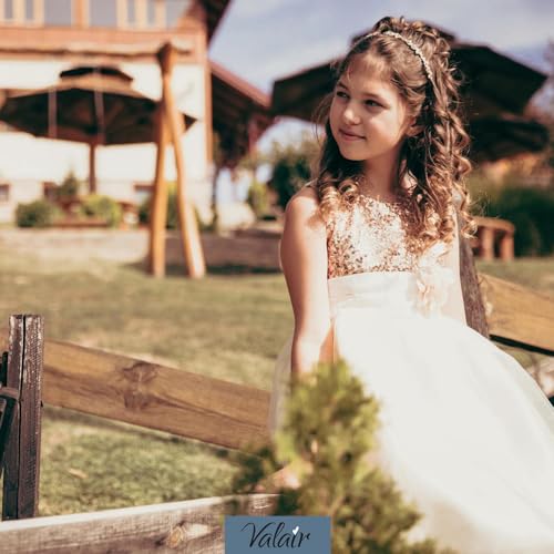 Valair Girls Hoopless Petticoat Dress Knee-Length Kids White Full Slip with Tutu Skirt, Cotton Top, and Nylon Bottom4