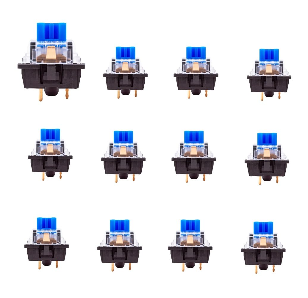 OUTEMU Red Switches (110 Pack), Linear Smooth 3-Pin 45g Smooth Dustproof Hot-Swappable Mechanical Keyboard Switches,Cherry MX Compatible