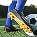Airfashon Men's Soccer Cleats Professional Football Boots High-Top Outdoor Indoor Athletic Futsal Training Sneaker Black