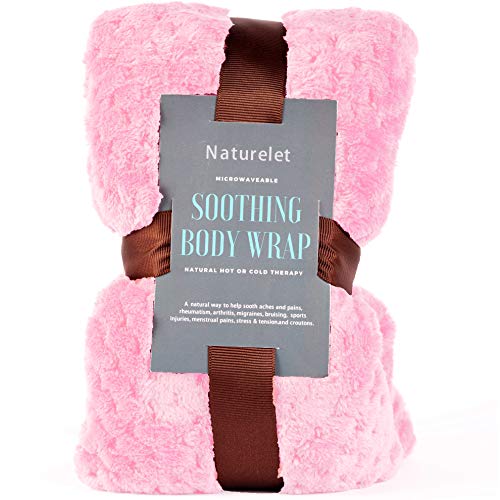 Naturelet – Saco térmico terapéutico de semillas y lavanda para microondas o congelador ideal para articulaciones Termoterapia 50 cm (Rosa)