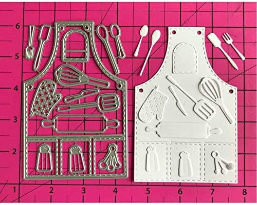 Kitchen Apron Cutting Dies,DIY Scrapbooking Artist Metal Cutting Dies Stencils for DIY Cards Making Scrapbooking Dies Cuts Photo Album Art Cut Die Knife Mold 85MMx129MM