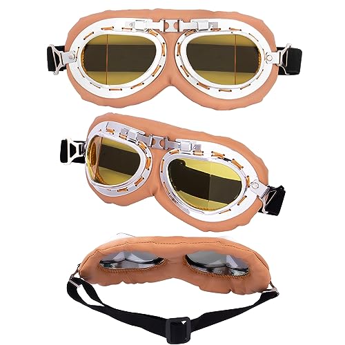 Image of Peicees Vintage Helmet Goggles Motorcycle Goggles Bike Motorcross Pilot Goggle