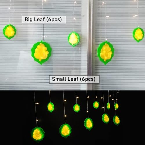 Image of Party Propz Yellow Backdrop for Decorations with Ganpati Curtain Lights, Haldi Decoration Items for Home Decor, Backdrop Cloth for Decoration Pooja, Wedding Decor (3Pcs)(Net)