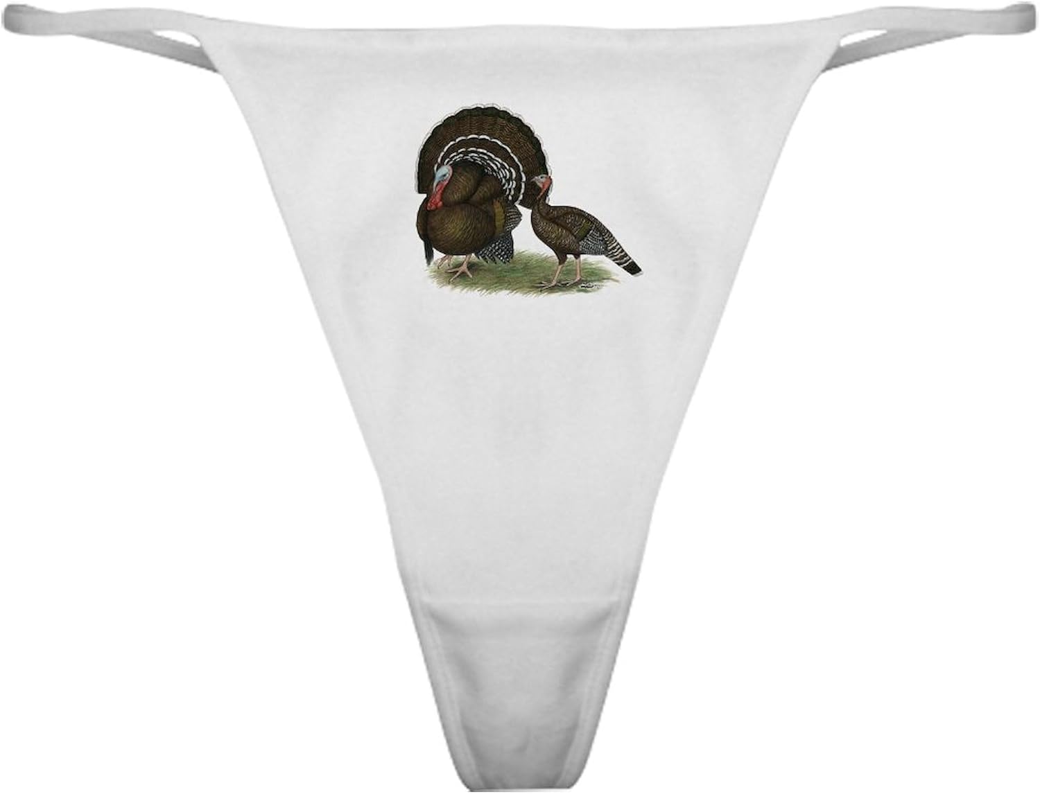 CafePress Turkey Time Classic Thong Underwear, Womens Panties
