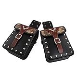 CHENGUOJIAN Motorcycle Saddlebags Side Tool Bag PU Leather Luggage Saddle Bag Fit For Hrley Sortster Hugger Sporster Uniersal Side Bag