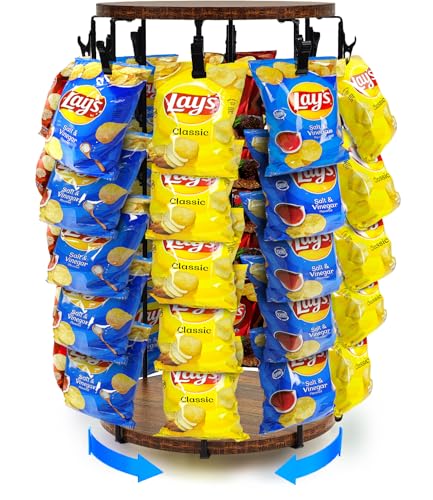 Chip rack display stand with 5 tiers and 360° rotating base